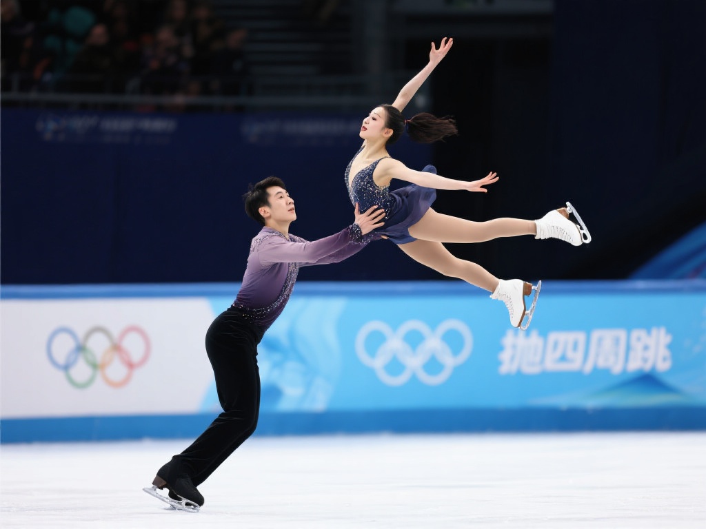 世界花样滑冰锦标赛双人自由滑巅峰对决 隋文静和韩聪在一次关键比赛中,通过“抛四